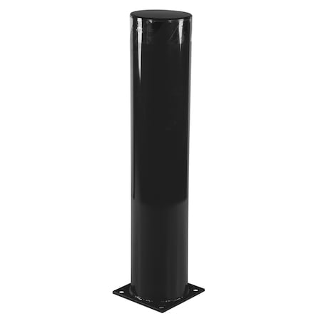 STEEL PIPE SAFETY BOLLARD 42X8.5 BLACK